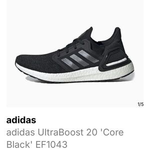 Adidas UltraBoost 20 Core Black Sneakers